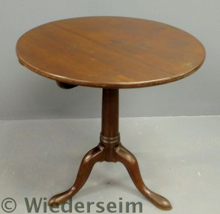 Queen Anne mahogany tea table