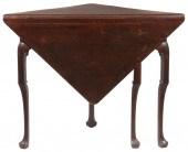 QUEEN ANNE MAHOGANY TRICORNER