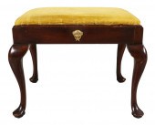 QUEEN ANNE MANNER UPHOLSTERED