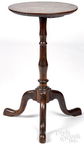 QUEEN ANNE MAPLE CANDLESTAND,