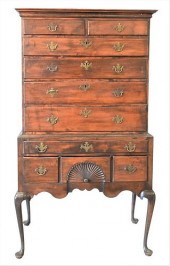 QUEEN ANNE MAPLE HIGHBOY, IN T