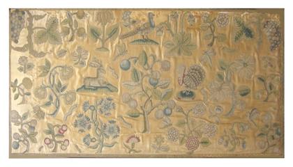 Queen Anne needlework panel    18th