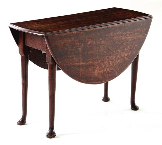 Queen Anne oak drop-leaf table 18th