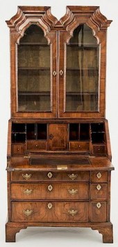 QUEEN ANNE OYSTER WALNUT SECRE