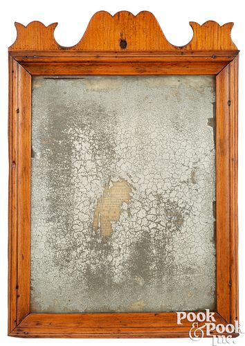 QUEEN ANNE PINE COURTING MIRROR,