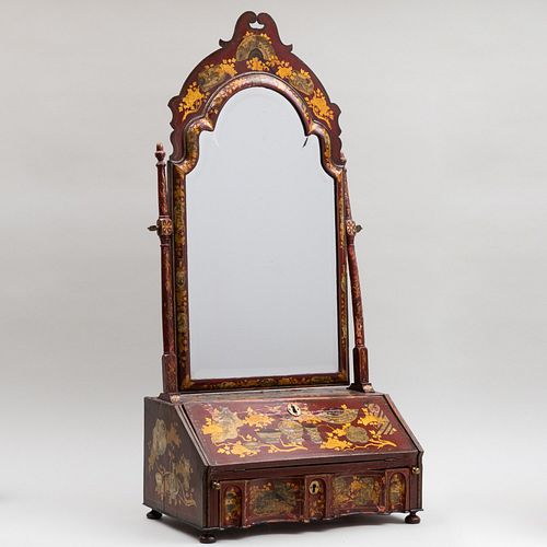 QUEEN ANNE RED JAPANNED AND