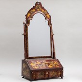 QUEEN ANNE RED JAPANNED AND PA