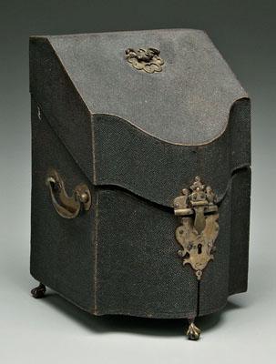 Queen Anne shagreen knife box,