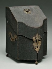 Queen Anne shagreen knife box,