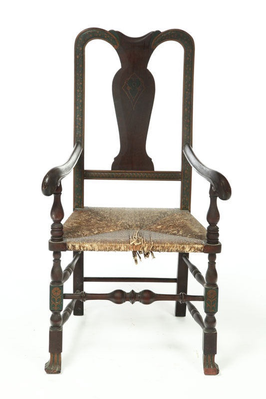 QUEEN ANNE-STYLE ARMCHAIR. 