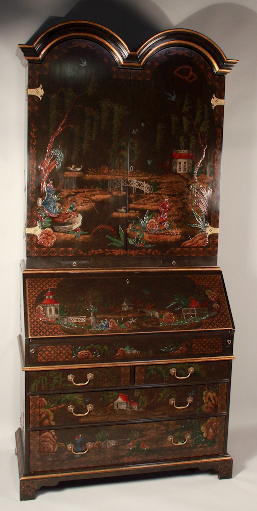 QUEEN ANNE STYLE BLACK LACQUER