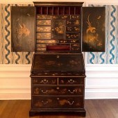 QUEEN ANNE STYLE BLACK LACQUER