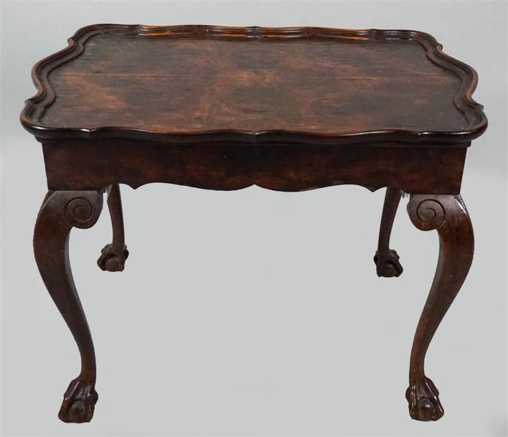 QUEEN ANNE STYLE BURL WALNUT SIDE
