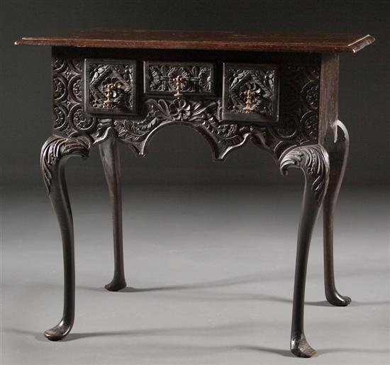 Queen Anne style carved oak