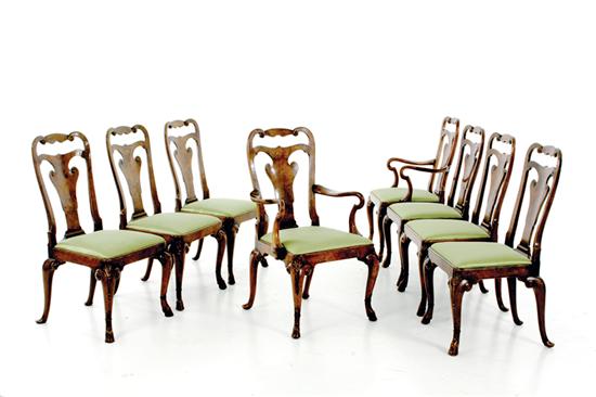 Queen Anne style carved walnut