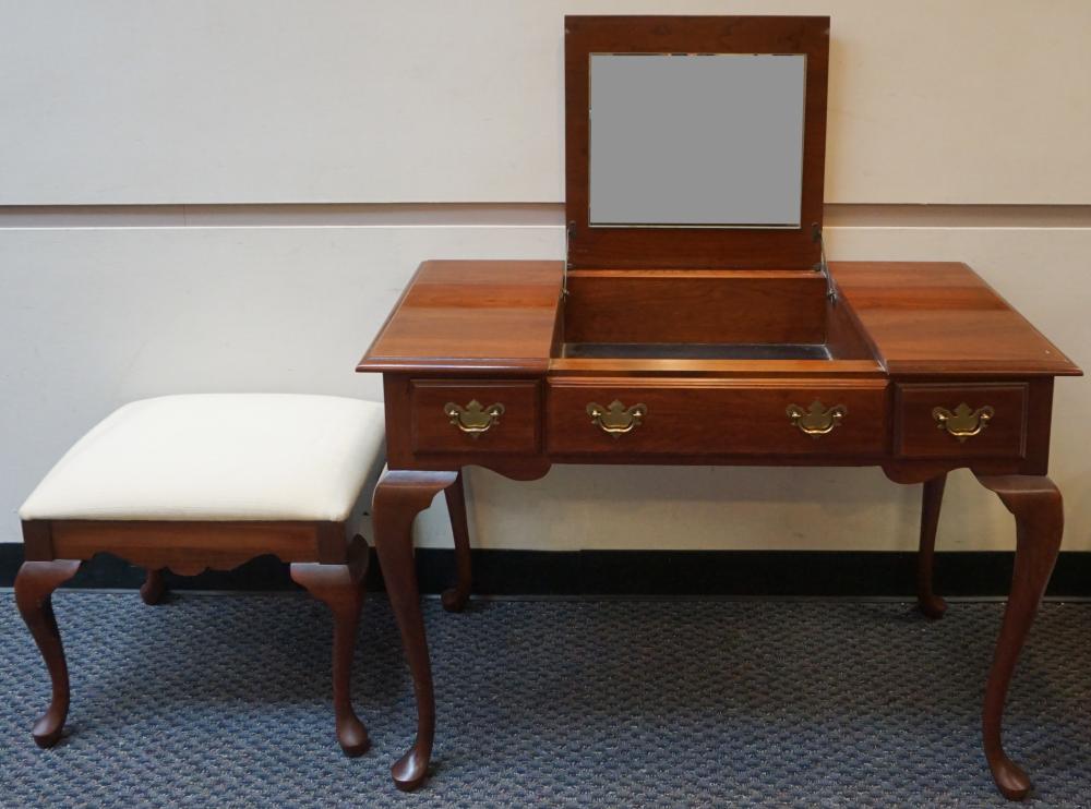 QUEEN ANNE STYLE CHERRY VANITY WITH