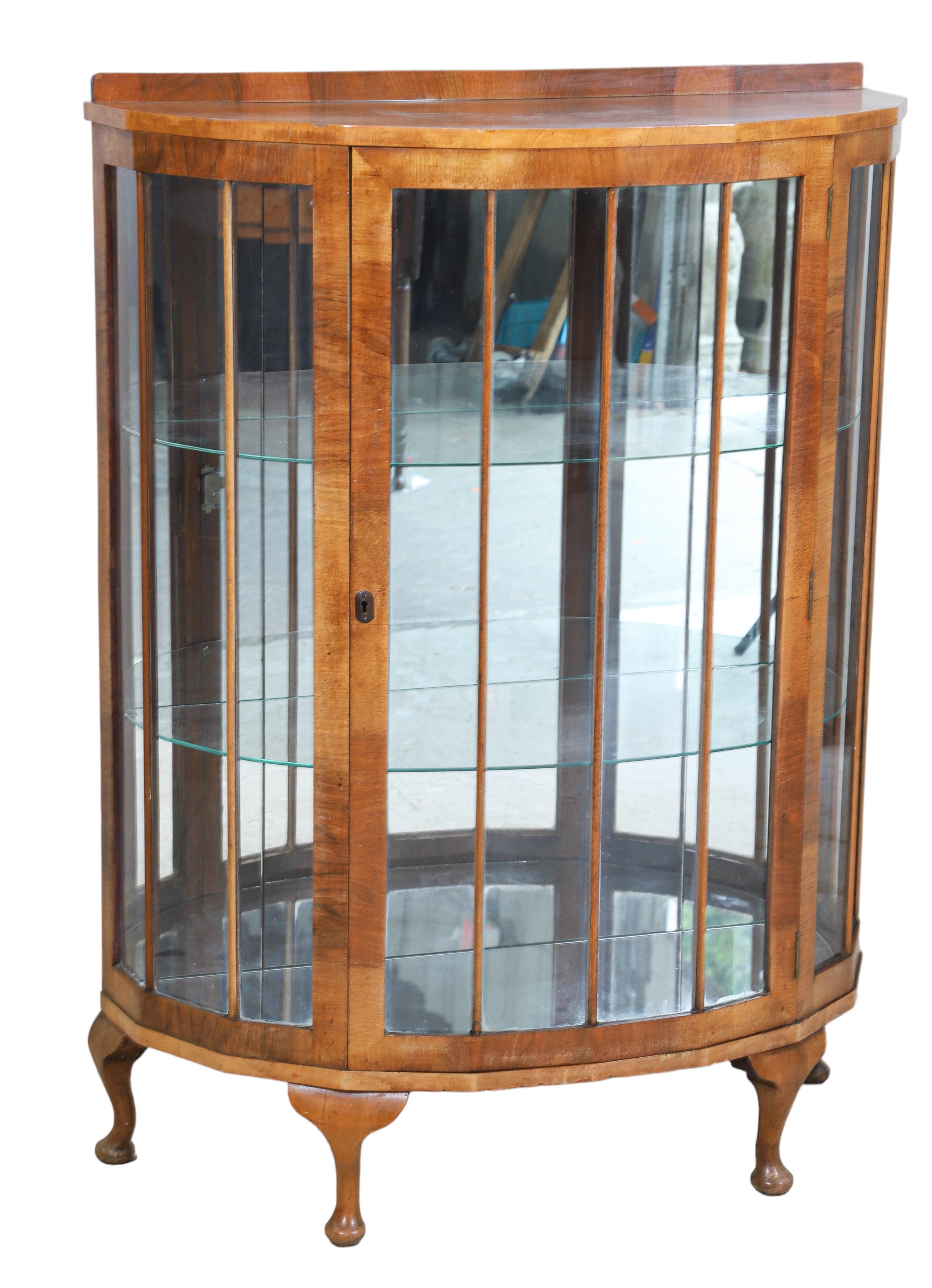 Queen Anne style curio cabinet,