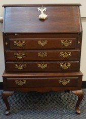 QUEEN ANNE STYLE DARK STAINED