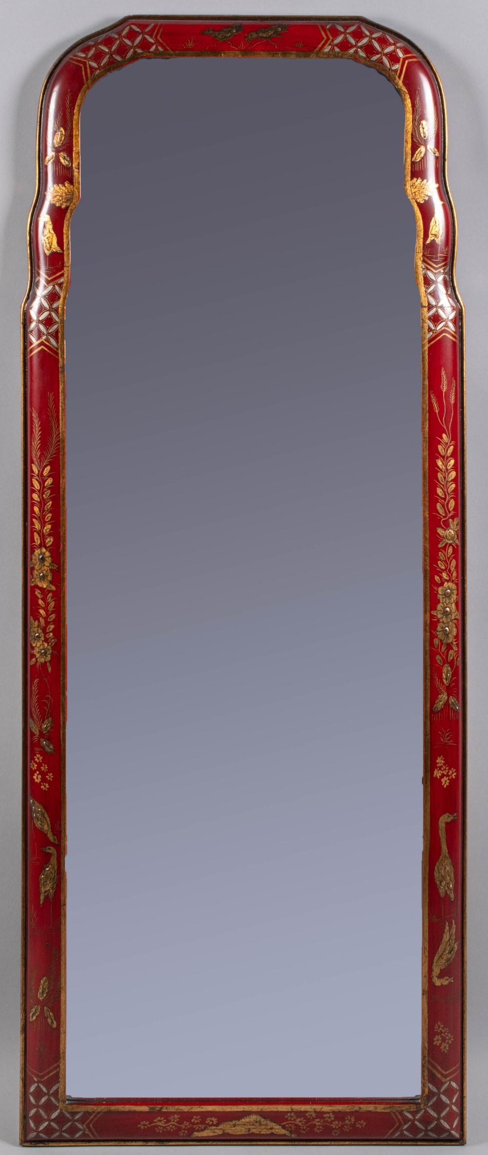 QUEEN ANNE STYLE GILT SCARLET