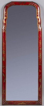 QUEEN ANNE STYLE GILT SCARLET
