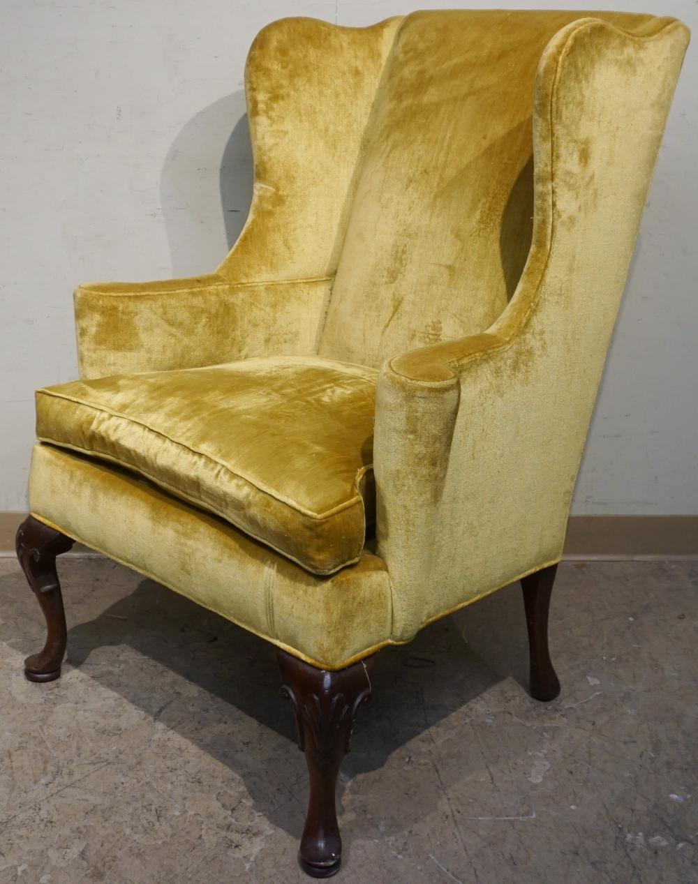 QUEEN ANNE STYLE GOLD VELVET