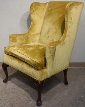 QUEEN ANNE STYLE GOLD VELVET U