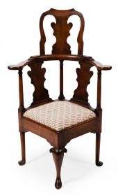 QUEEN ANNE-STYLE HIGH-BACK COR