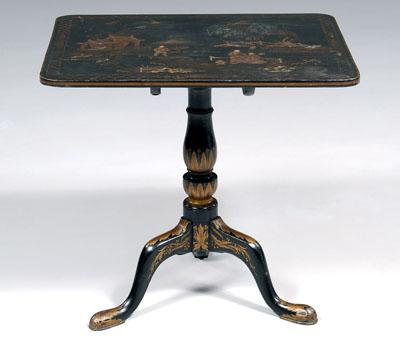 Queen Anne style japanned tea