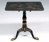 Queen Anne style japanned tea