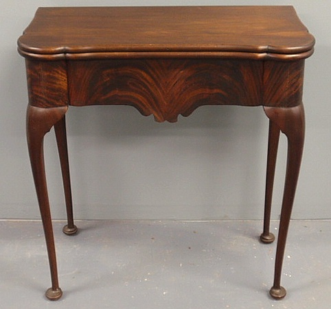 Queen Anne style mahogany card