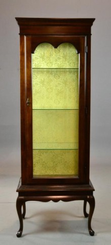 Queen Anne Style Mahogany Curio