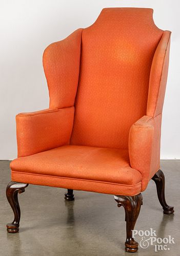 QUEEN ANNE STYLE MAHOGANY EASY
