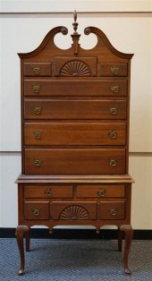 QUEEN ANNE STYLE MAHOGANY HIGH