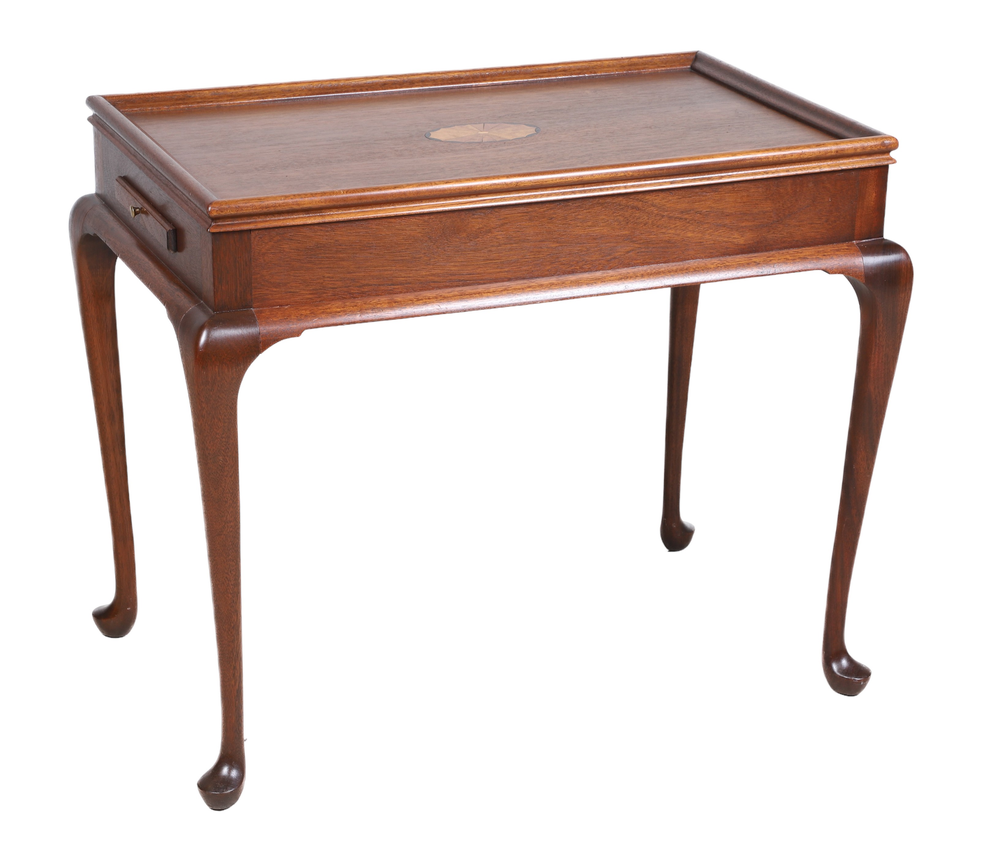 Queen Anne style mahogany inlaid