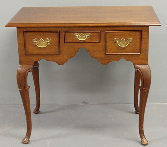 Queen Anne style mahogany lowboy.