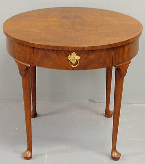 Queen Anne style mahogany round top