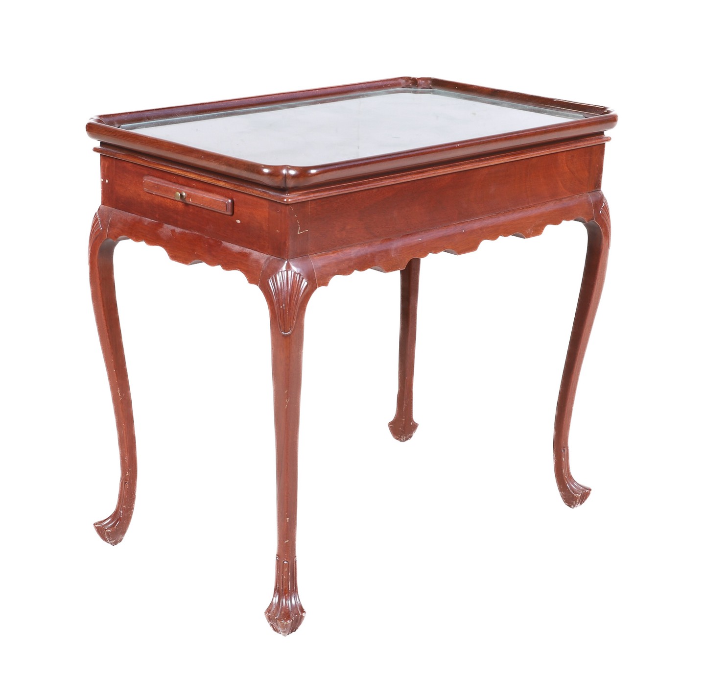 Queen Anne style mahogany tea