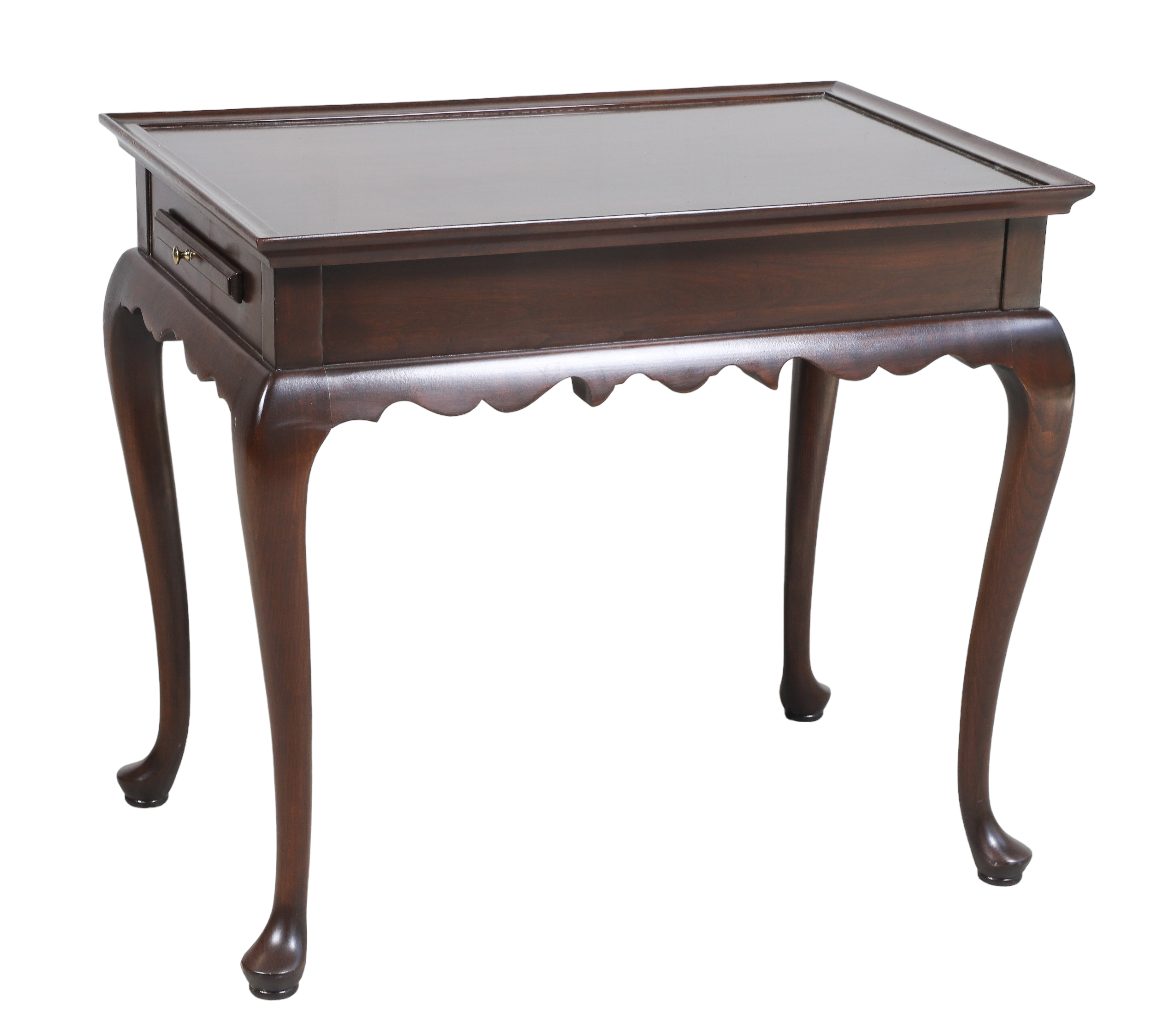 Queen Anne style mahogany tea