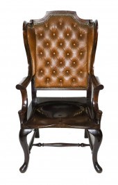 QUEEN ANNE STYLE MAHOGANY WING