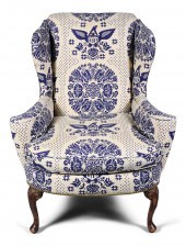 QUEEN ANNE STYLE MAHOGANY WING