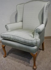 QUEEN ANNE STYLE MAPLE UPHOLST