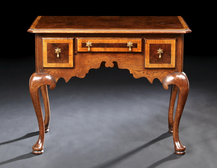 Queen Anne-Style Oak and Walnut