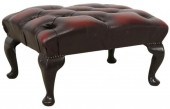 QUEEN ANNE STYLE OXBLOOD LEATH