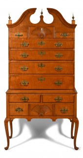QUEEN ANNE STYLE TIGER MAPLE H