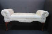 QUEEN ANNE STYLE UPHOLSTERED B