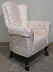 QUEEN ANNE STYLE UPHOLSTERED C