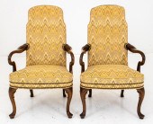 QUEEN ANNE STYLE UPHOLSTERED O