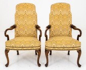 QUEEN ANNE STYLE UPHOLSTERED O