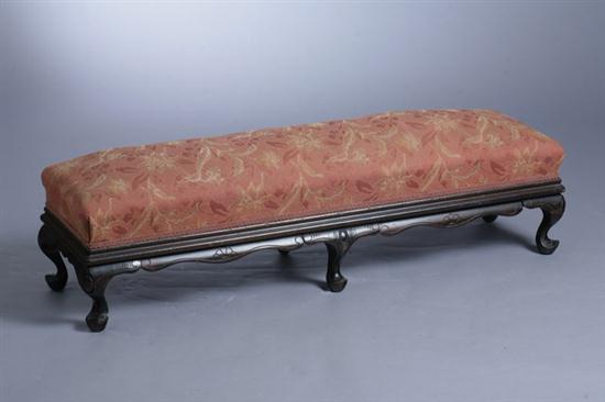 QUEEN ANNE STYLE UPHOLSTERED