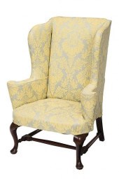 QUEEN ANNE STYLE UPHOLSTERED W